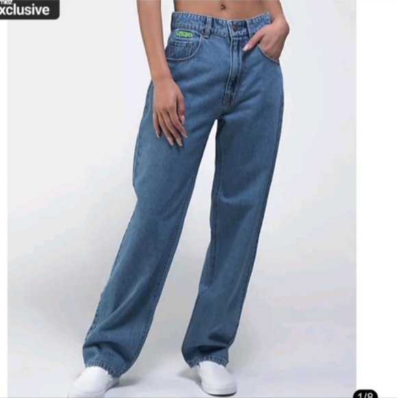 Empyre Tori 90s Mid Rise Carpenter Skate Jeans Sz 3/26 - Picture 1 of 13